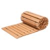 Wooden Garden Pathway, 8 ft L x 17 in W, Non-Slip Straight Garden Walkway, Roll Out Cedar Outdoor Walkway Path with Wire Rope Connection