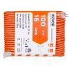 100FT Indoor Outdoor Extension Cord, 16AWG 10Amps 1250W, 3 Prongs Appliance Electric Cord with Lighted End