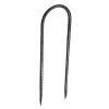 Rebar Stakes, 12-Inch, Heavy-Duty 0.32 in Diameter U Shape, Galvanized Steel Ground Anchors with Chisel Point End & Rust-Resistant Coating