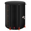 Collapsible Rain Barrel, 53 Gallon Portable Rain Water Collection Barrel, 1000D PVC Rainwater Collection System