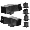 Pergola Kit, 4x4 Inch 3-Way Slanted Brackets for 3.5x3.5 Inch Wood Beams in Actual Size
