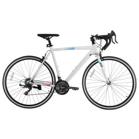 Road Bike, 700C Wheels Racing Bike, SHIMANO 21 Speeds Drivetrain City Commuter Road Bicycle, Urban Adult Sport Bicycle with Carbon Steel Frame
