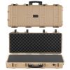 Hard Rifle Case, Lockable Rifle Case with 4 Layers Pre-cut Foams, 36 in Gun Storage with Wheels