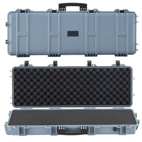 Hard Rifle Case, Lockable Rifle Case with Pre-cut Foams, 40 in Gun Storage with Wheels