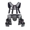Tool Belt, 22 Pockets Tool Pouch with Suspenders for Men, Heavy Duty Adjustable Utility Belt Bag Suspenders for Electrician, Carpenter, Construction
