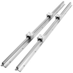 Linear Guide Rail Set, SBR16 800mm, 2 PCS 31.5 in/800 mm SBR16 Guide Rails and 4 PCS SBR16UU Slide Blocks