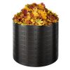 Compost Bin 220 Gallon, Outdoor Expandable Composter, Easy to Setup & Large Capacity Composting Bin, Fast Creation of Fertile Soil