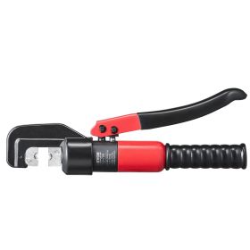 Hydraulic Crimping Tool with 9 Sets of Dies AWG12-2/0 Copper And Aluminum Terminal Battery Lug Crimper, with a Cutting Pliers, Gloves