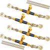 Ratchet Chain Binder, 5/16"-3/8" Heavy Duty Load Binders, with G80 Hooks 7,100 lbs Secure Load Limit, Labor-saving Anti-skid Handle