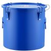 Fryer Grease Bucket, 10 Gal Oil Disposal Caddy Carbon Steel Fryer Oil Bucket with Rust-Proof Coating, Oil Transport Container with Lid, Lock Clips