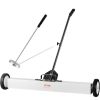 36-Inch Magnetic Sweeper with Wheels, 55 lbs Capacity, with Telescoping Magnetic Pickup Tool, Adjustable Handle