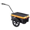 Bike Cargo Trailer, 88 lbs Load Capacity, Heavy-Duty Bicycle Wagon Cart, Foldable Compact Storage with Universal Hitch, Waterproof Cover, 16" Wheels