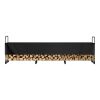 Firewood Rack with Waterproof Cover, 150 x 14 x 46 in Outdoor Firewood Holder, 660lb Weight Capacity, 1/2 Cord Log Holder, Half-Covered