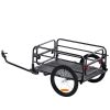 Bike Cargo Trailer, 160 lbs Load Capacity, Heavy-Duty Bicycle Wagon Cart, Foldable Compact Storage & Quick Release with Universal Hitch, 16" Wheels