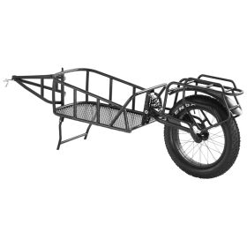 Bike Cargo Trailer, 70 lbs Load Capacity, Heavy-Duty Bicycle Wagon Cart, Compact Storage & Quick Release Structure with Universal Hitch, 20" Wheels