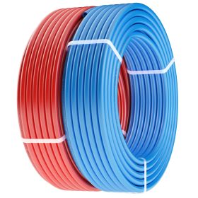 PEX Pipe 1/2 Inch, 2 x 100 Feet Length PEX-A Flexible Pipe Tubing for Potable Water, Pex Water Lines for Hot/Cold Water & Easily Restore