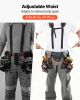 Tool Belt, 22 Pockets Tool Pouch with Suspenders for Men, Heavy Duty Adjustable Utility Belt Bag Suspenders for Electrician, Carpenter, Construction
