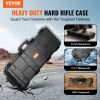 Rifle Case, Rifle Hard Case with 3 Layers Fully-protective Foams, 42 inch lockable Hard Gun Case with Wheels, IP67 Waterproof & Crushproof