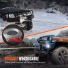 Galvanized Steel Winch Cable, 3/8 Inch x 100 Feet 15,200 lbs Breaking Strength, Wire Winch Rope with Swivel Hook, Towing Cable Heavy Duty