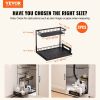2 Tier Pull Out Cabinet Organizer(10.7"W x 14.2"D ), Under Sink Organizer and Storage, Slide Out Drawer Cabinet Organizer, Wire Basket Sliding Shelf