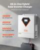 Hybrid Solar Inverter, 3500W, All in One Pure Sine Wave Power Inverter Charger, 24V DC to Single-Phase 220/230V AC