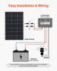 4PCS 100W Monocrystalline Solar Panels, 23% High-Efficiency Mono PV Module with Stable MC4 Output & Aluminum Frame