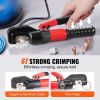 Hydraulic Crimping Tool with 9 Sets of Dies AWG12-2/0 Copper And Aluminum Terminal Battery Lug Crimper, with a Cutting Pliers, Gloves