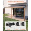 Pergola Kit, 4x4 Inch 3-Way Slanted Brackets for 3.5x3.5 Inch Wood Beams in Actual Size