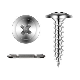 Screws, #8 x 3/4 inch Length Self Drilling Drywall to Wood Screw, All Purpose High-Hardness Stainless Steel Wall Anchors with a Phillips Drill Bit