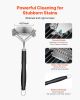 Grill Brush and Scraper, BBQ Brush for Outdoor Grills, Stainless Steel Woven Wire, Bristle Free Barbecue Brushes for Porcelain, Charcoal