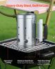 Charcoal Chimney Starter, 4 lbs Large Capacity Coal Fireplace, Heavy Duty BBQ Steel Chimney Starter for Charcoal Grill and Barbecues