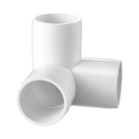 3-Way PVC Fittings, 1-inch PVC Pipe Joints Elbow Connector, 10-Pack Furniture Grade PVC Tee Fittings for DIY Storage Rack, Animal Cage