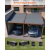 Pergola Kit, 4x4 Inch 3-Way Slanted Brackets for 3.5x3.5 Inch Wood Beams in Actual Size