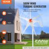 500W Wind Turbine Generator, 12V Wind Turbine Kit, 5-Blade Wind Power Generator with MPPT Controller