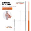 Aluminum Grade Rod, 9-Feet/8ths 3 Sections Telescopic Measuring Rod, Double-Sided Scale 1/8in Leveling Rod Stick