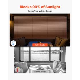 RV Blinds, 62 in x 32 in, RV Pleated Shades, Polyester Fabric, Easy to Clean and Install, Privacy Protection and Sunlight Blocking, for Camper