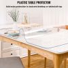 Plastic Table Cover, 45"x100"x0.06", Transparent PVC Table Protector, Rectangle Clear Desk Mat