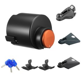 Trailer Lock, Fits 2 & 2-5/16-Inch Straight Tongue Ball Couplers, Heavy Duty Hitch Lock with 3 Keys Secures Security Chains