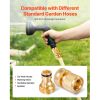 Garden Hose Quick Connect, 3/4 inch Male & Female, 200 PSI Heavy Duty Solid Brass Quick Connector, 2 Sets Garden Hose Fitting