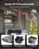 Manual Lever Chain Hoist, 1-1/2T 3300LBS Capacity Heavy Duty Come Along, 20FT Lift G80 Alloy Steel Chain With Dual Pawl Mechanical Brake