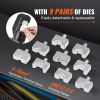 Hydraulic Crimping Tool with 9 Sets of Dies AWG12-2/0 Copper And Aluminum Terminal Battery Lug Crimper, with a Cutting Pliers, Gloves
