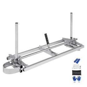 Chainsaw Mill, Portable Sawmill 14"-36" Guide Bar, Galvanized Steel Chainsaw Planking Mill with 0.2"-11.81" Cutting Thickness