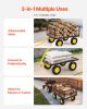 1400 Lbs Steel Garden Cart, Heavy Duty Pullable Garden Wagon Yard Cart, 2 in 1 Outdoor Metal Utility Wagon Yard Trailer with 13" All Terrain Tires