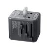 Universal Travel Adapter, 5-in-1, International European Power Adapter with 2 USB-C, 2 USB-A Ports, 1 AC Outlet, 4 Different Plugs