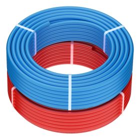 PEX Pipe 1/2 Inch, 2 x 100 Feet Length PEX-A Flexible Pipe Tubing for Potable Water, Pex Water Lines for Hot/Cold Water & Easily Restore