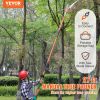 Manual Pole Saw, 7.3-27 ft Extendable Tree Pruner, Sharp Steel Blade and Scissors High Branches Trimming