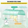 15 x 6.5 x 7 ft Walk-in Tunnel Greenhouse, Portable Plant Hot House with Galvanized Steel Hoops, 1 Top Beam, Diagonal Poles