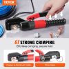 Hydraulic Crimping Tool with 9 Sets of Dies AWG12-2/0 Copper And Aluminum Terminal Battery Lug Crimper, with a Cutting Pliers, Gloves