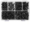 Drip Irrigation Fittings Kit for 1/4" Tubing, 300 Pcs Drip Irrigation System Parts, Tees, Straight Barb, 4 Way Coupling, Elbows, End Plug