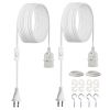 Plug in Hanging Light Cord Kit, 16ft Lantern Extension Cords, 2 Pack E26 Light Socket Lamp Cord Replacement, Secure & Sturdy, Easy to Install